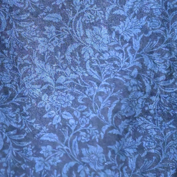 Men’s Slim Fit Button-Up – Black Floral Pattern, - Picture 2 of 4